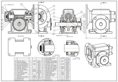 cad conversion of reducer gear assembly